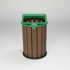 Lixeira De Madeira Plástica Ecológica 94l - Verde