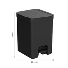 Lixeira de Pedal 12L Plástico Preta