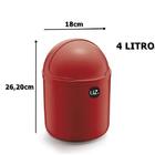 Lixeira De Pia Vermelha 4l Uz