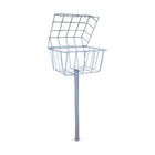 Lixeira De Rua Calçada Cesto Fundo Tampa Branca 140x60x45cm