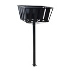 Lixeira De Rua Calçada Popular Cesto Fundo Preta 129x60x45cm