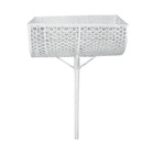 Lixeira De Rua Modelo Tela Moeda De  60cm Branca