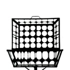 Lixeira De Rua Modelo Tela Moeda Retangular 60cm Com Tampa