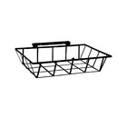 Lixeira De Rua Para Muro Parede Ou Grade Preta 60x45x12cm