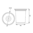 Lixeira de Sobrepor para Pia de Cozinha Inox Prata 5L Franke