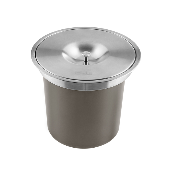 Lixeira de Sobrepor para Pia de Cozinha Inox Prata 5L Franke