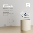 Lixeira Decorada Bege Com Borboleta Azul