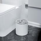 Lixeira Decorada Branca Com Borboleta Azul