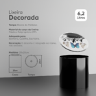 Lixeira Decorada Preto Com Borboleta Azul