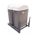 Lixeira Deslizante 8683 Dupla 40l 345x500x460mm Cinza Jomer 0