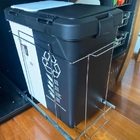 Lixeira Deslizante Dupla 20l Seletivo Organico Com Trilho Pre