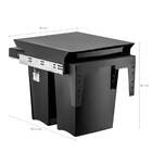 Lixeira Deslizante Dupla 30l Ecológica Para Cozinha Master Pr