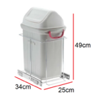 Lixeira Deslizante Para Móvel Embutido Fácil Instalar Schmit
