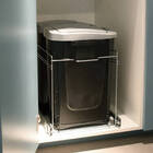 Lixeira Deslizante Slim Dupla 45,5cm X 29cm X44cm Cesto De Li