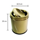 Lixeira Dourada 5l Basculante - By Fineza