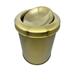 Lixeira Dourada 5l Basculante Novo Design Fineza