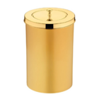 Lixeira Dourada Com Tampa E Aramado Interno 8 Litros Future