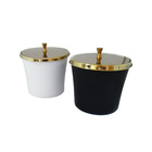 Lixeira Dourada E Preta 3l - By Fineza