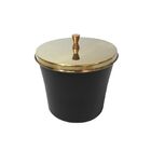 Lixeira Dourada E Preta 3l - By Fineza