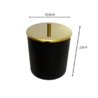 Lixeira Dourada E Preta Tampa Em Aço Inox 5l - By Fineza