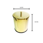 Lixeira Dourada Em Aço Inox 3l Para Cozinha – By Fineza