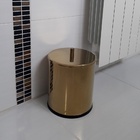 Lixeira Dourada Em Aço Inox 5l Para Banheiro–  By Fineza