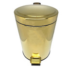 Lixeira Dourada Em Aço Inox Para Cozinha Com Pedal 5l Novo De
