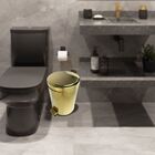 Lixeira Dourada Em Aço Inox Para Cozinha Com Pedal 5l Novo De