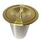 Lixeira Dourada Em Aço Inox Para Embutir 5l - By Fineza