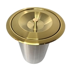 Lixeira Dourada Em Aco Inox Para Embutir 8l - By Fineza