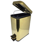 Lixeira Dourada Slim Retangular 5l By Fineza