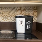 Lixeira Dupla 20 Litros Duo Preta Branca Plástica Seletivo