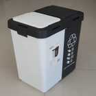 Lixeira Dupla 20l Separada Preta Branca Plástica Seletivo