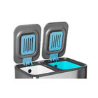 Lixeira Dupla Com Pedal Piso Docol Flat 20l (10+10l) Aço Inox