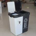 Lixeira Dupla Grande 40 Litros Lixo Seletivo Orgânico Tampa