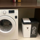 Lixeira Dupla Preto E Branco 40 Litros Com Tampa Abre Fácil