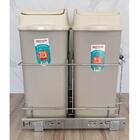 Lixeira Dupla Seletiva 20,5l Corrediças Telescópicas Deslizan