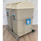 Lixeira Dupla Seletiva 20,5l Corrediças Telescópicas Deslizan