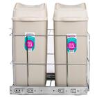 Lixeira Dupla Seletiva 20,5l Corrediças Telescópicas Deslizan