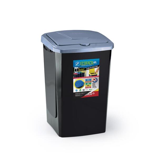 Lixeira Eco Fácil 40l C Tampa Automática