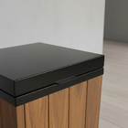 Lixeira Ecológica Baú Em Madeira Plástica - 110l