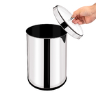 Lixeira Em Aço Inox 9 1 Litros Com Tampa Pino - Wp Connect