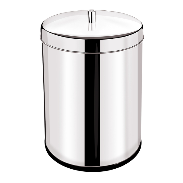 Lixeira Em Aço Inox 9 1 Litros Com Tampa Pino - Wp Connect