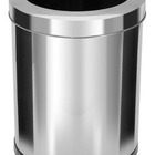 Lixeira Em Aço Inox Com Aro Inox 30 Litros Cinza