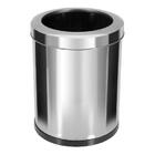 Lixeira Em Aço Inox Com Aro Inox 30l