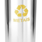 Lixeira Em Aço Inox Com Aro Pintado 22 Litros Amarelo