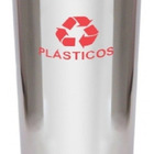 Lixeira Em Aço Inox Com Aro Pintado 30l Azul