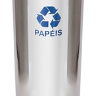 Lixeira Em Aço Inox Com Aro Pintado 30l Marrom