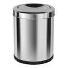 Lixeira Em Aço Inox Com Tampa Meia Esfera