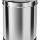 Lixeira Em Aço Inox Com Tampa Meia Esfera 30l